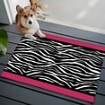 thumbnail image 3 of Zebra Printed Entryway Rug 2'x3'&nbsp; Non Slip Front Door Mats, Modern Geometric Balck White Stripes Entrance Rugs Indoor Outdoor Carpet, Washable Floor Mats Small Area Rug for Bedroom Kitchen, 3 of 8
