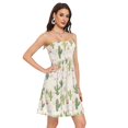 thumbnail image 2 of Dailycode Summer Dresses for Women Strapless Casual Beach Cover Ups Cactus and Alpaca Tube Top Sundress, 2 of 8