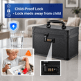 Combination Storage Lock Lockable Security Storage Box, Black 10-inch, Combination Lock Cabinet ...