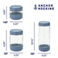 thumbnail image 5 of Anchor Hocking SecureLock Revolution Clear Glass Canister Set, 5 Piece Set, 5 of 12