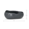thumbnail image 3 of Ecobo 5.9 inches Eco-Friendly Round Pot Planter Indoor/Outdoor use, Durable, Versatile & Lightweight, Designed by Brazilian Artisans, Contemporary All-Weather Design –Black, 3 of 4