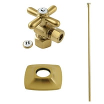 Kingston Brass KTK110P7 Traditional Plumbing Toilet Trim Kit with Flange in Brushed Brass
