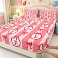 thumbnail image 4 of Manfei Vintage Christmas Snowman Bed Sheets,Merry Xmas Full Size Sheets,4 Pieces,1 Flat Sheet,1 Fitted Sheet and 2 Pillowcases, 4 of 6