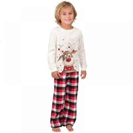 

Christmas Pajamas for Family Matching Family Pajamas Top and Pants Long Sleeve Sleepwear Christmas Pajamas