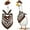 Brown, variant on Porch Goose Cowboy Outfit – Western Hat & Bandana Set for 17"/23" Lawn Goose Decor (Red & Black)