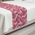 thumbnail image 2 of Chevron Bed Runner, Colorful Arrow Motifs Chevron Lines Geometrical Patchwork Inspired Pattern Cubes, Decorative Accent Bedding Scarf for Hotels Homes and Guestrooms, Queen, Multicolor, by Ambesonne, 2 of 2