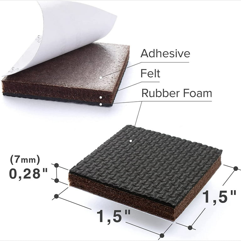 Non Slip Furniture Pads X-PROTECTOR - Premium 24 pcs 1 1/2? Furniture Pad!  Best Furniture Grippers - Rubber Feet - Furniture Floor Protectors for Keep  in Place Furniture & Furniture Stoppers 