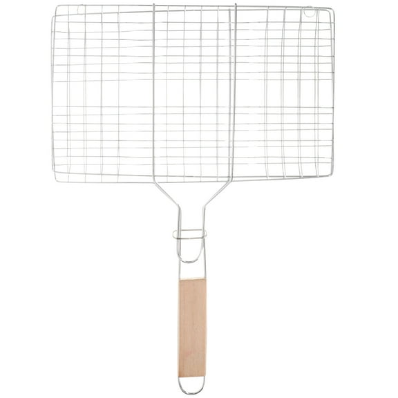 Troglfold grill basket Grill Basket Fish Grilling Basket Barbecue Grilling Accessory for Grilling Meat,16.93"X12.2"X0.59"