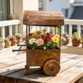 thumbnail image 2 of Deeceymbur Vintage Iron Hanging Planter Weather Resistant Flower Pot for Wall Garden Cafe Decor, 2 of 7