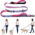thumbnail image 1 of Laisse pour Chien Ultra-Durable Mains Libres avec Élastique Absorbant les Chocs - Design à Double Poignée pour Grandes Races (Rose-Violet), 1 of 6