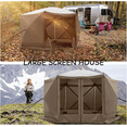 thumbnail image 5 of COBIZI 12x12 Pop Up Canopy Gazebo, Outdoor Canopy Tent Screen House with 5 sidewalls and Netting for Camping, Waterproof, UV Resistant, Ez Set-up Party Tent with Carrying Bag and Ground Stakes,Brown, 5 of 13