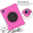 thumbnail image 5 of Dteck Kids Case For  iPad 11-inch (A16) 2025/iPad 10th Generation 10.9 inch 2022,Shockproof EVA Case with Rotatable Kickstand/Hand Grip/Shoulder Strap Kids Friendly Hybrid PC Cover,Rose, 5 of 7