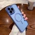 thumbnail image 3 of Magnetic for iPhone 13 Pro Case Compatible with MagSafe Camera Protection for Women Men, Hard Clear Back Cover, Luxury for iphone13Pro Phone Cases (for iPhone 13 Pro(6.1inch), Blue), 3 of 12