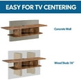 thumbnail image 3 of Rustic Brown Floating TV Stand, Wall Mounted Media Console with Storage Shelf for Living Room, 3 of 4
