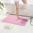 thumbnail image 5 of Non Slip Bathtub Mat, Anti Mold Shower Mat with Drain Holes, 27.56" x 14.57" Massage Textured Foot Scrubber Bath Mat, Soft Waterproof Anti Skid Bathroom Floor Mat for Inside Shower Tub, Green, 5 of 5