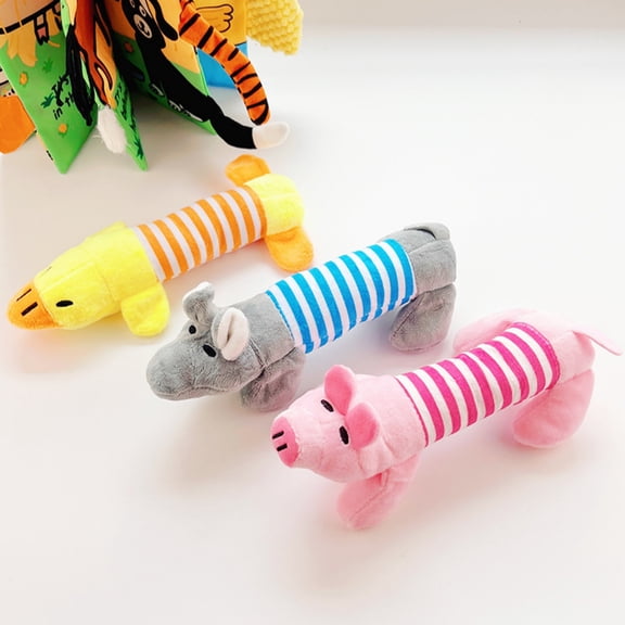 Vuszr 7.8" Pink Pig Plush Sound Pet Toy Suitable for Dogs and Cats, Cute and Durable