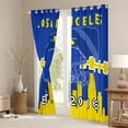 thumbnail image 3 of Manfei Los Angeles Curtains and Drapes (38x54),Football City Blackout Curtains for Bedroom,Blue Yellow Curtains Pack of 2 (38x54),Super Cozy Room Decor, 3 of 6