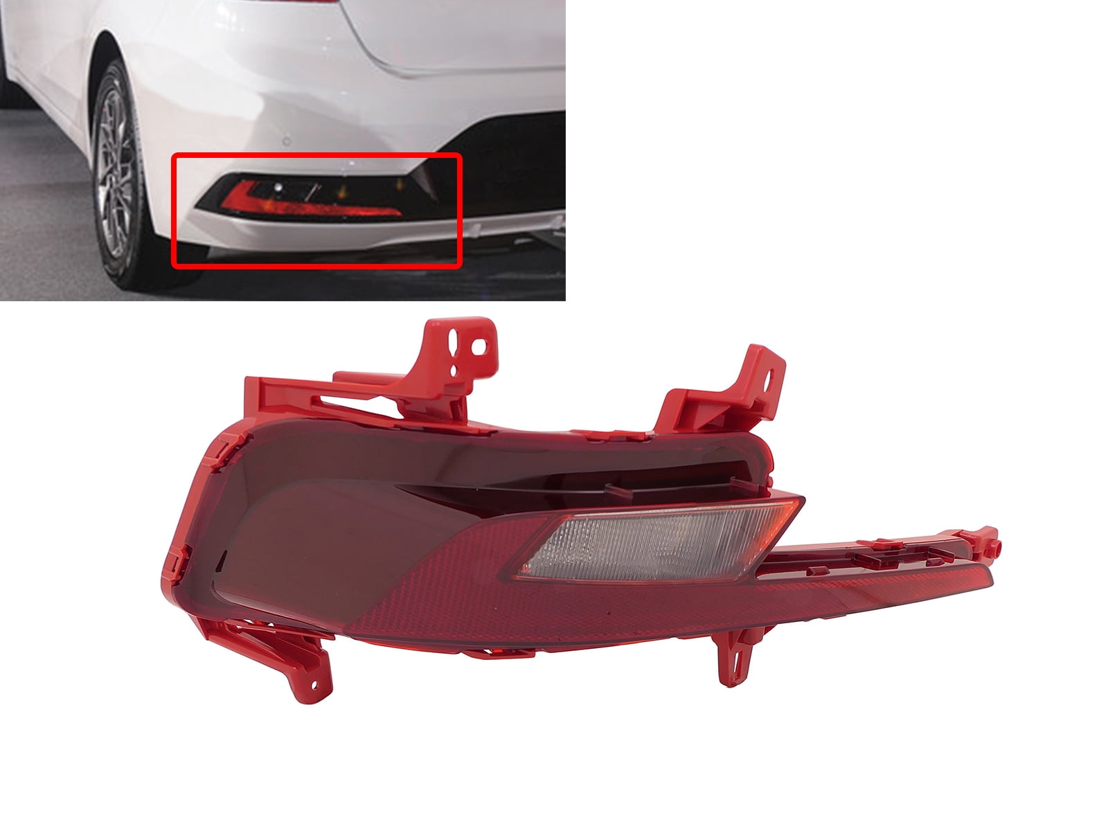 APA Replacement Rear Bumper Reflector With Backup Light - Driver Left Side For 2019-2020 Hyundai Elantra