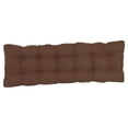 thumbnail image 2 of 60-inch by 19-inch Tufted Solid Microsuede Bench Cushion Brown-Color, 2 of 3