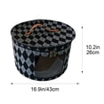 thumbnail image 3 of Round Hat Boxes with Lidssoft Large Hat Storage Box with Handle Transparent Window and Zip, Foldable Travel Hats Boxes Storage for Storing Clothes, Toys, 3 of 6