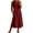 Wine, variant on Eawtki Women's Crew Neck Sleeveless Midi Linen Dress Dual Layer Hem Hidden Side Pockets Straight Loose Fit Minimalist Casual Everyday Swing Dress