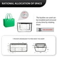 thumbnail image 3 of Clear Beach Bag Organizer, Accessories for Bogg Bag Waterproof Insert Divider Pouch PVC Storage Bag, Suitable for BOGG BAG Organizing Your Bag and Divide Space, Transparent & Black (X-Large), 3 of 6