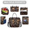 thumbnail image 2 of Black Halloween Pumpkin Faces Womens Lunch Box for Work,Insulated Large Lunch Bag for Tween and Teen,Loncheras Para Mujer,Leakproof Adult Lunch Bag for Work,Beach,Travel,Picnic,Camping, 2 of 7