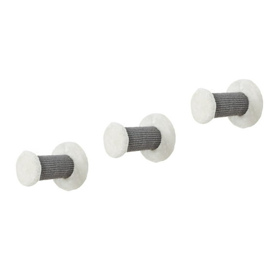 TRIXIE XXL Plush & Sisal Cover Cat Perch, 3 Piece Set, Gray