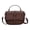 Coffee, variant on Women PU Leather Crossbody Bags Small Saddle Bag Vintage Purse with Top Handle Adjustable Strap Flap Satchel