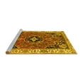 thumbnail image 2 of Ahgly Company Machine Washable Indoor Rectangle Oriental Yellow Traditional Area Rugs, 8' x 10', 2 of 4