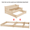 thumbnail image 6 of Renwick 3 Tier Raised Garden Bed for Flowers Vegetables, Wood, 6 of 9