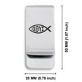 thumbnail image 2 of Stainless Steel Religious Ichthus Fish Classic Slim Money Clip Credit Card Holder, 2 of 2