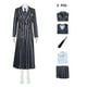 thumbnail image 2 of Adult Wednesday The Addams Theme Dress Cosplay Costume Wigs Nevermore School Uniform Dress Shirt Coat Tie Outfit Halloween Suit_c*, 2 of 5
