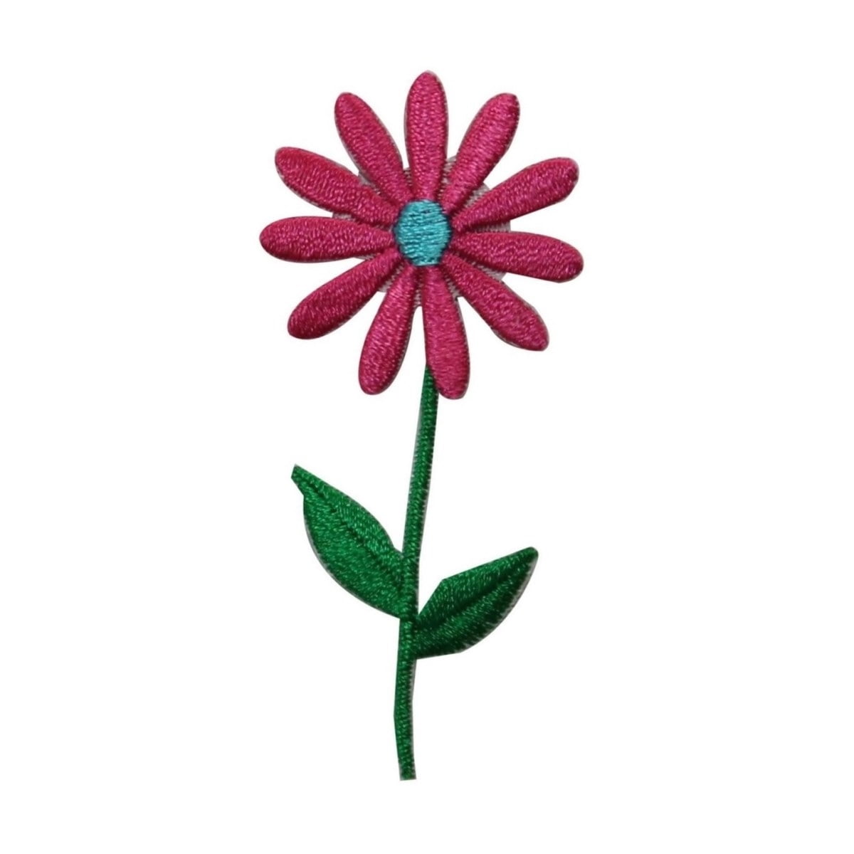 ID 6246 Pink Daisy Flower Patch Garden Blossom Grow Embroidered Iron On
