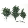 LuxenHome Tall 7Ft PreLit LED Slim Artificial Fir Christmas Tree for