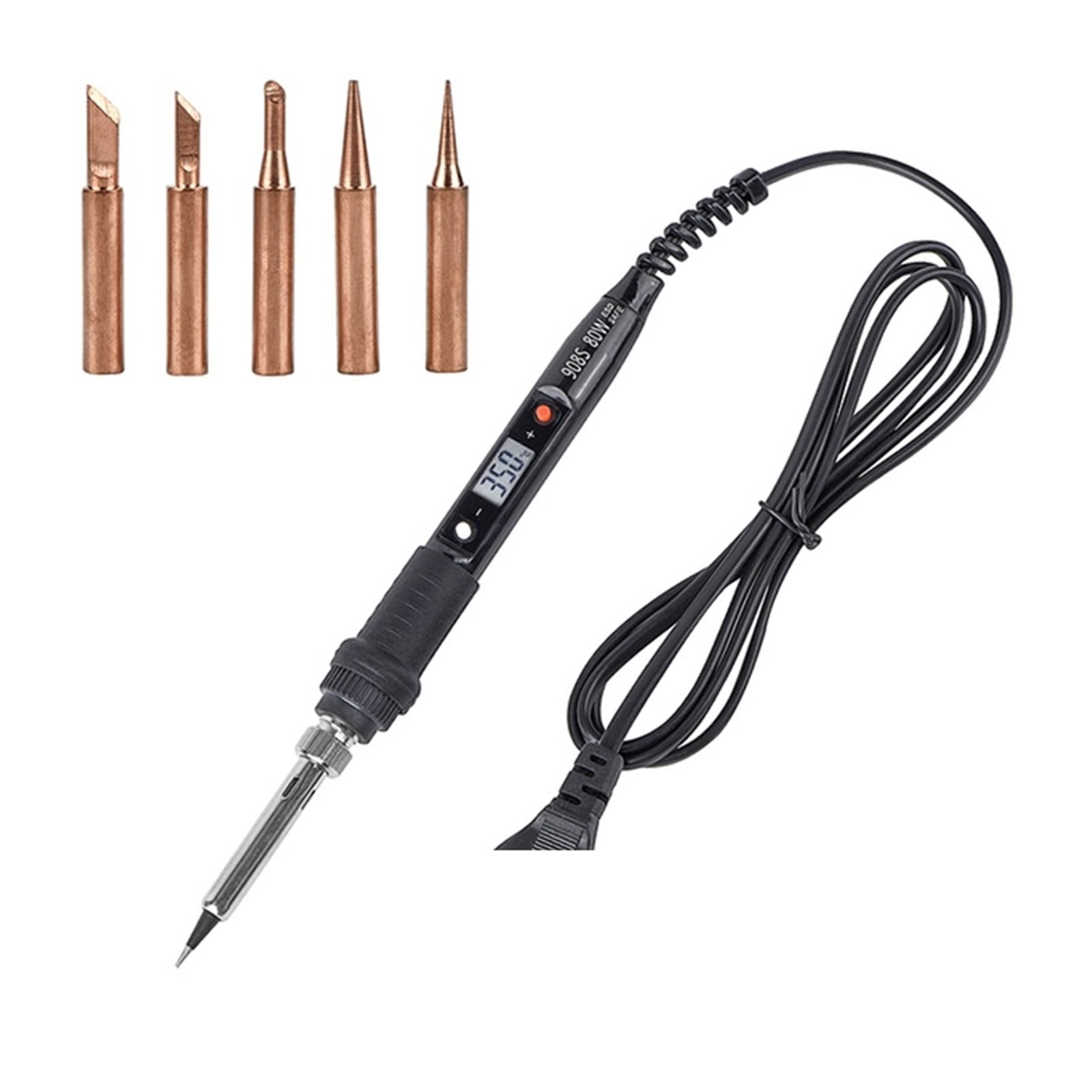 80W Soldering iron kit Adjustable temperature LCD solder welding tools With Solder Tin Iron Tips ,Internally Heated