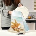 thumbnail image 2 of Shell Beach Summer Time Tea Towels Set of 1 Seaside Kitchen Dish Cloth with Hanging Loop, 18"x28"Lint-Free Absorbent Towel for Kitchen Drying Wiping and Cleaning, 2 of 6