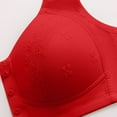 thumbnail image 3 of ATENAR Bras for Women,Wireless Bras for Women,Womens Bras,Stretch Fabric,Breathable,Solid,Nylon,Spandex,Red,42, 3 of 8