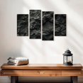 thumbnail image 2 of Elephant Stock Black Stone Wall Art - Horizontal Multi Panel Canvas - Living Room Wall Decor - Nature Multi Panel - Black And Gray Decor - 24" x 14", 2 of 4