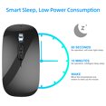 thumbnail image 4 of yeacher Compact M103 Dual-Mode Wireless Mouse with Silent Click, 3 Adjustable DPI Settings, 500mAh Rechargeable Battery, and Sleek Silver Design, 4 of 7