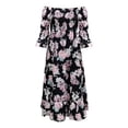 thumbnail image 5 of Vestidos Para Mujer Vestidos Largos Nueva Moda Retro Impreso Fuera Del Hombro Un Hombro Vestido de Manga Larga Con Cintura Que Adelgaza Sobre La Rodilla Odeerbi ODB139222, 5 of 5