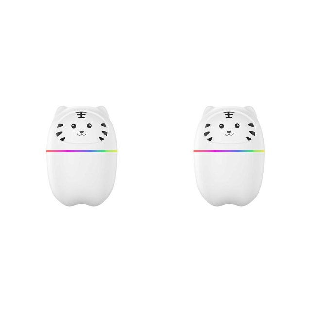 Naiovety Humidificador de aire mini difusor de aceite lindo purificador portátil USB escritorio hogar dormitorio suministros de oficina Blanco 2piezas