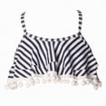 thumbnail image 5 of mgoYE Girl Swimsuit 10 Girls Swimsuits Swimwear Bathing Suit Beach Bikini Two Piece Tie Front Swimsiuts(Light Gray,5-6 Years), 5 of 9
