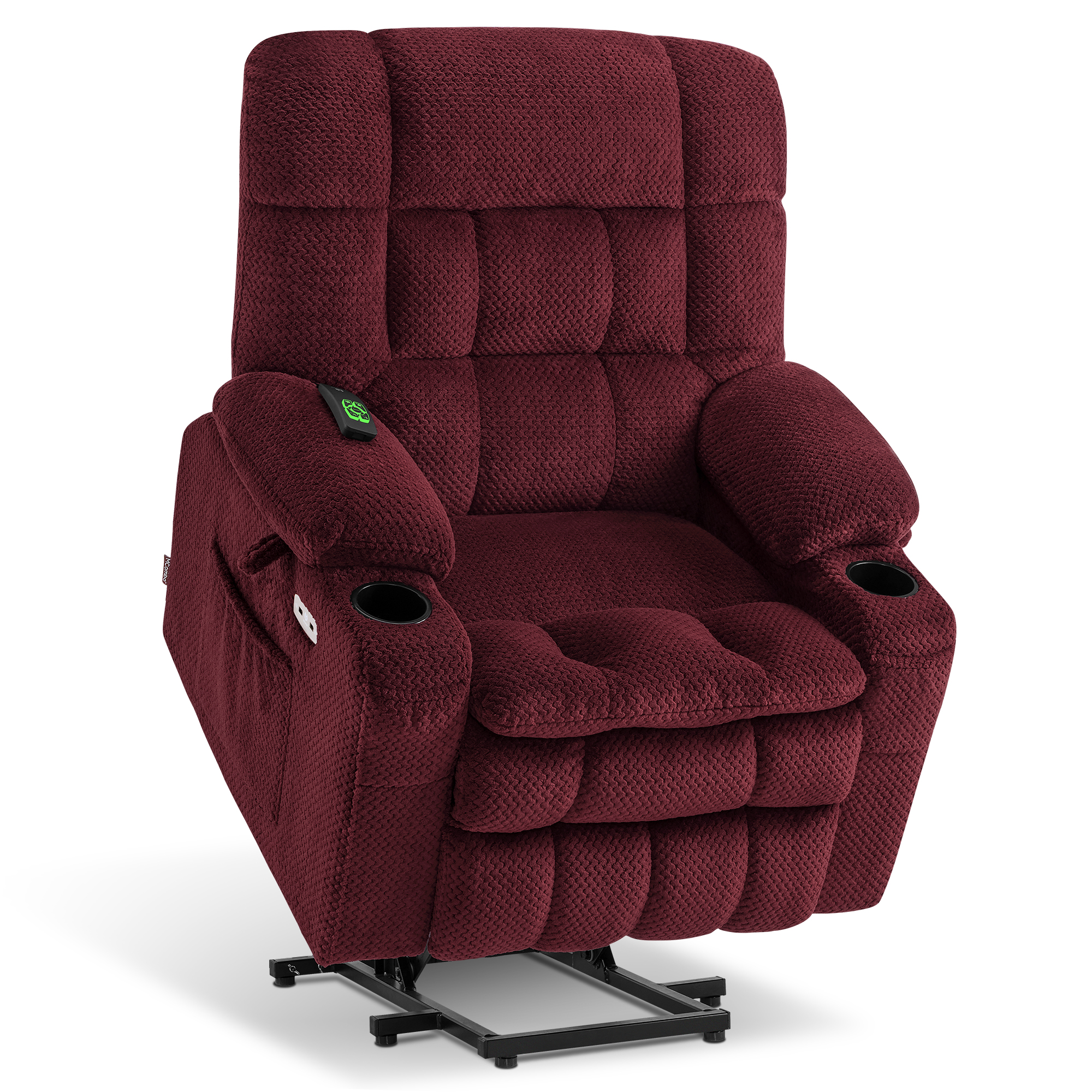 MCombo 21.3" Seat Width Lay Flat Dual Motor Power Recliner Lift Chair with Vibration and Heat, Infinite Position