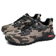 Kricely Men's Trail Running Shoes Fashion Hiking Sneakers for Men Camo Tennis Cross Training Shoe Mens Casual Outdoor Walking Footwear Camouflage Size 9.5