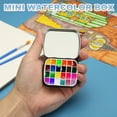 thumbnail image 3 of 24 Wells Mini Paint Tin Box, 2pcs Mini Travel Empty Watercolor Tin Palette Box Portable Metal Paint Storage for Gouache Acrylic Oil Paint, Matte White, 3 of 6