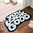 thumbnail image 5 of TechWave Style Alphabet Printed Bathroom Entrance Mat Non Absorbent Foot Pad Throws Blanket Full Size Bed Print Blanket Sized Blanket Wool Blanket Twin Car Blanket Heater Fuzzy Warm Blanket Heated, 5 of 5
