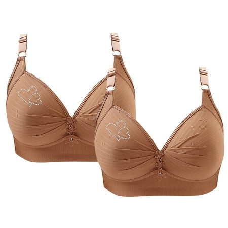 Xdegoge Sales Today Clearance 2 Pack Posture Bras for Women Push Up No Wire Bras High Impact Full Coverage Bras Adjustable Strap Everyday Bras Workout Running Sports Bra Ofertas De Hoy En Walmart