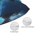 thumbnail image 3 of KLL Ice Blue Ocean Cute Dolphin Pillow Covers Envelope Closure,Super Soft and Cozy Fuzzy Fleece Pillow Case Cover (No pillow core） 20"x30", 3 of 5