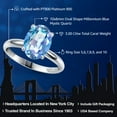 thumbnail image 2 of Gem Stone King PLAT-900 Platinum Millennium Blue Mystic Quartz Engagement Ring for Women | 3.00 Cttw | Oval 10X8MM | Gemstone Birthstone | Size 7, 2 of 6